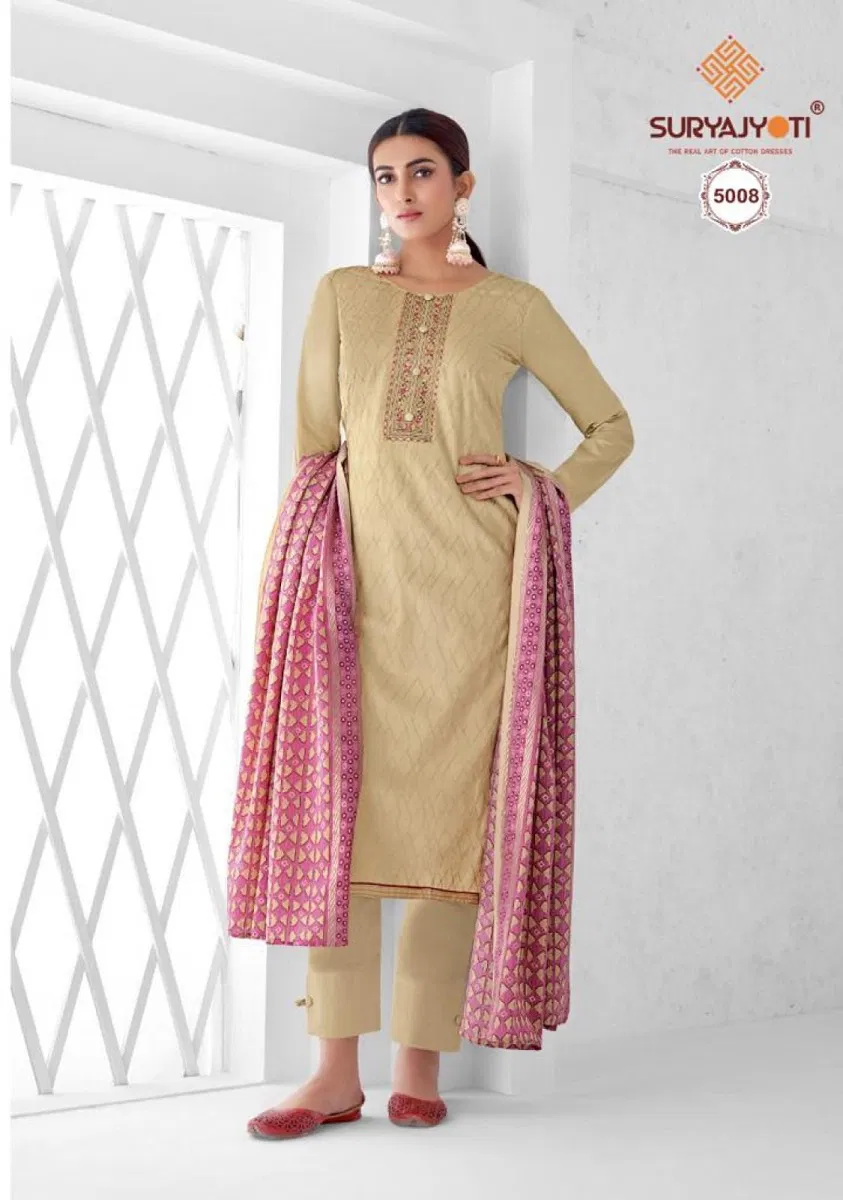 Nushrat Vol 5 By Suryajyoti Jam Stain Dress Material Catalog
